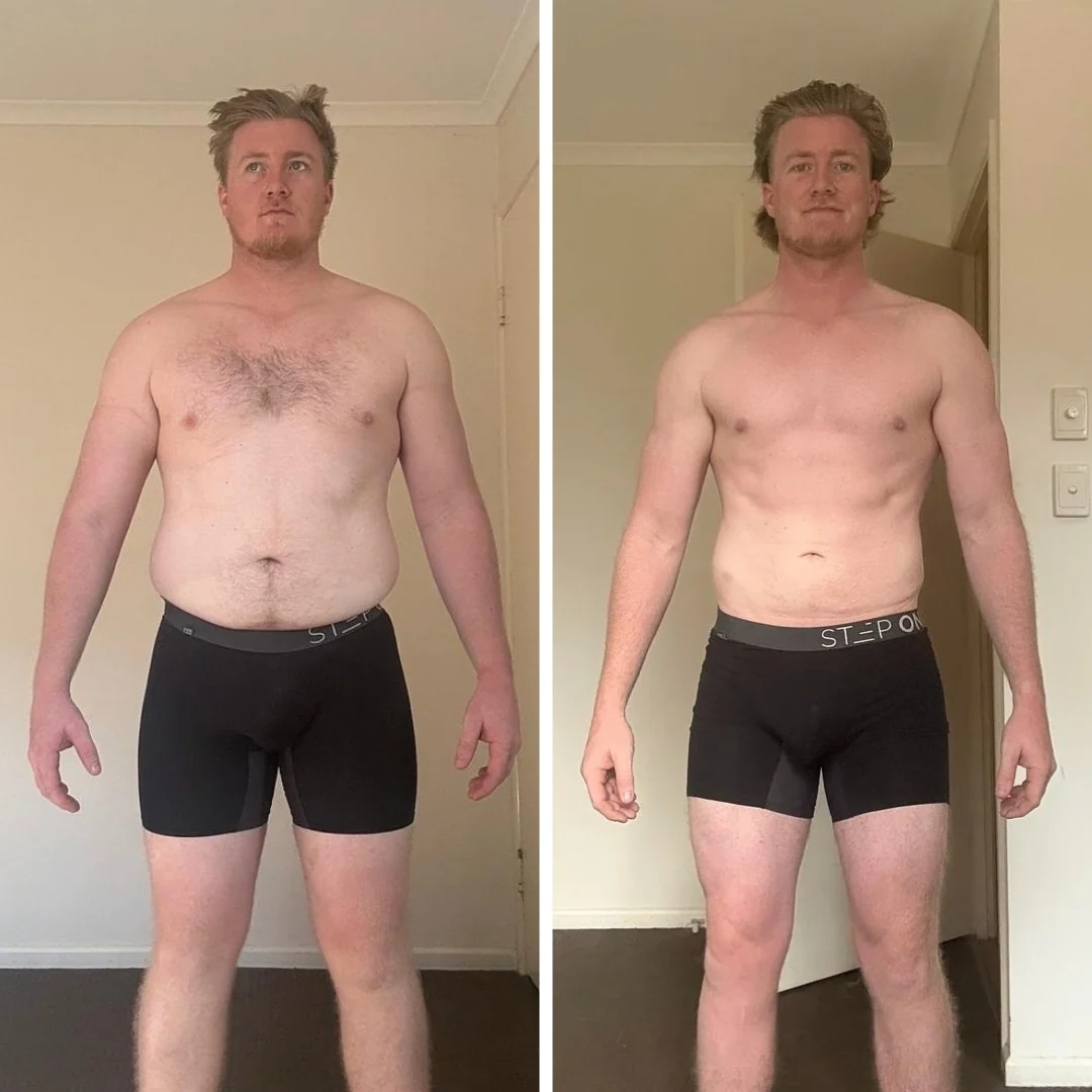 AG Coaching client before and after progress
